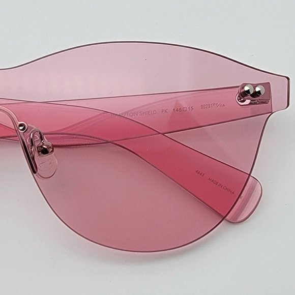 Garrett Leight Hampton Shield Crystal Pink Frame and Lens Sunglasses w/ Case main image 5